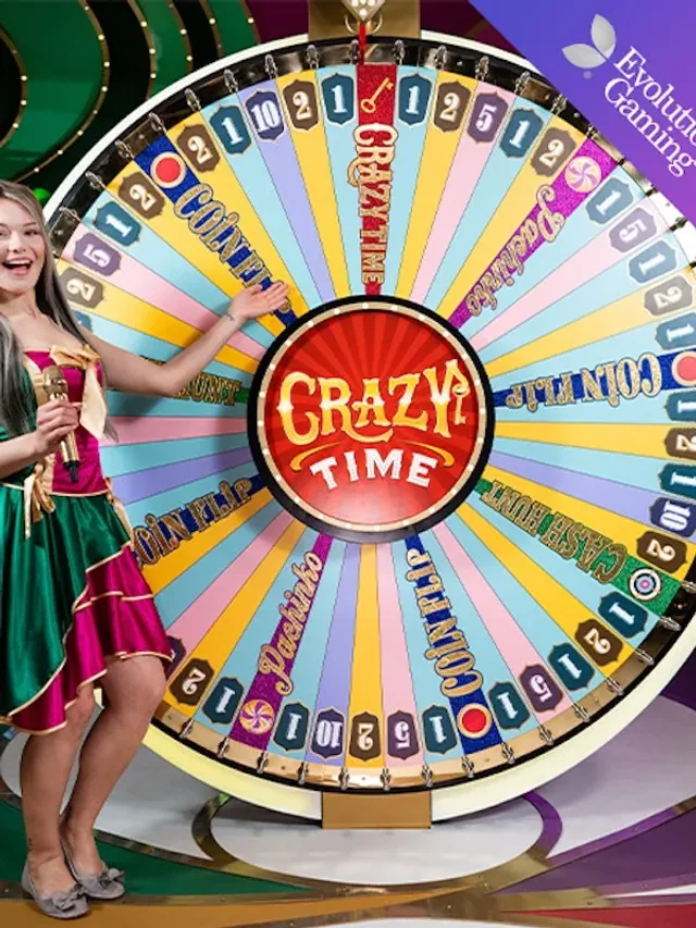 Crazy Time-hjulet fra et livesendt gameshow